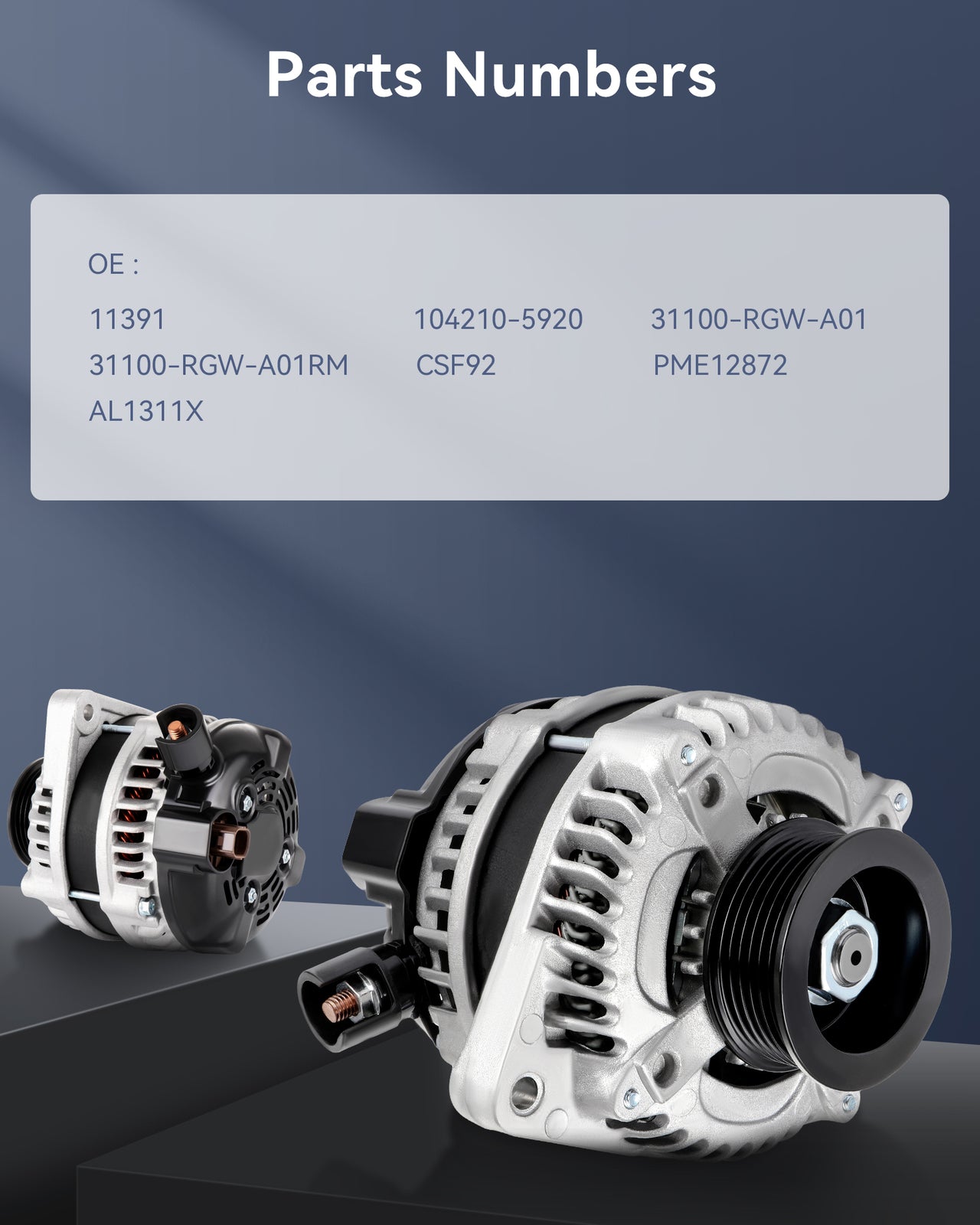 104210-5920 New Alternator Fit for 2009-2011 for Honda Ridgeline DX Crew Cab Pickup