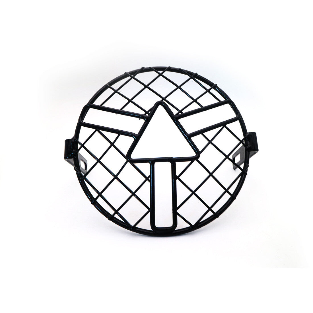 7 Black Retro Metal Grill Arrow Side Mount Headlight Mask Cover For CB400 CB500 Q