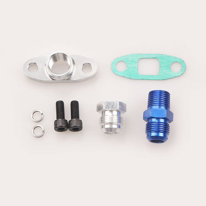 Universal turbine oil return drain hose kit suitable for T3, T4, T04E, T60, T61, T66, T70, GT40, 42