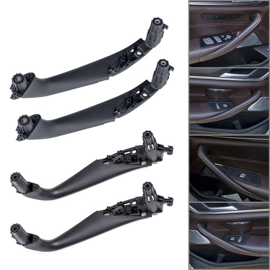 Interior Door Panel Handle Pull Trim Cover Black for BMW 5 Series G30 G31 G38