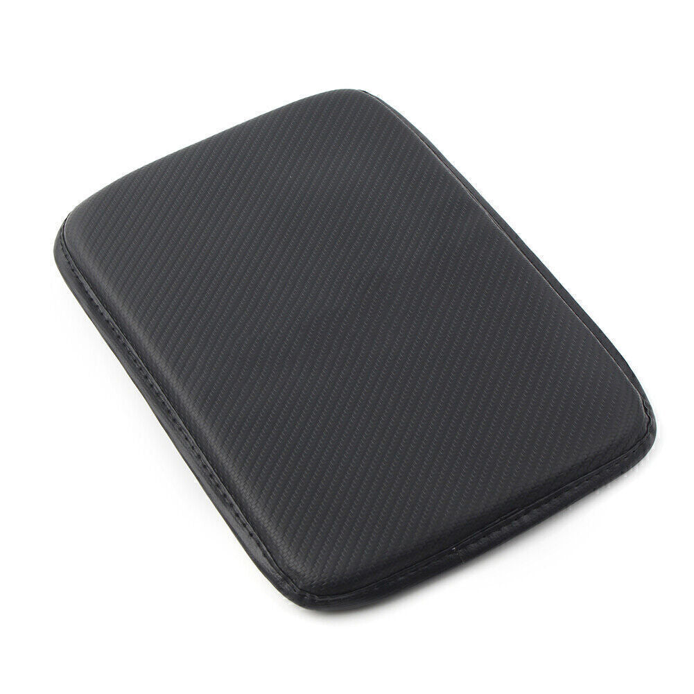 Emblem Center Console Armrest Cushion Mat Pad Cover Carbon Fiber Fit for NISSAN Car