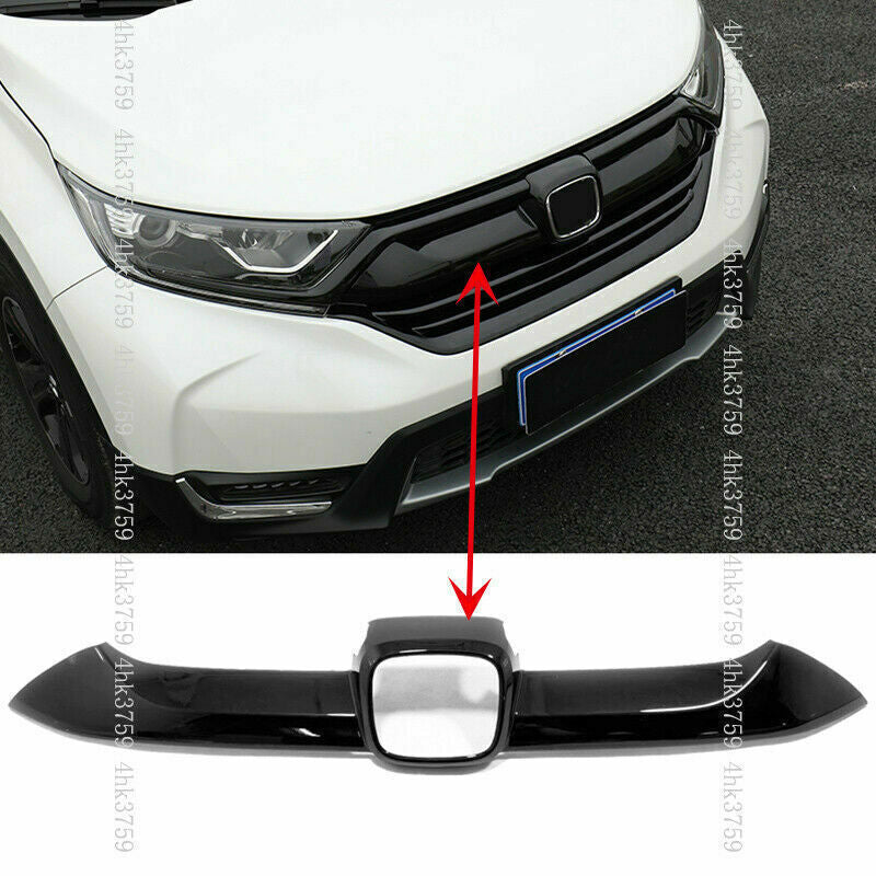 for Honda CRV CR-V 2017-22 Glossy Black ABS Front Grille Moulding Cover Trim 1x