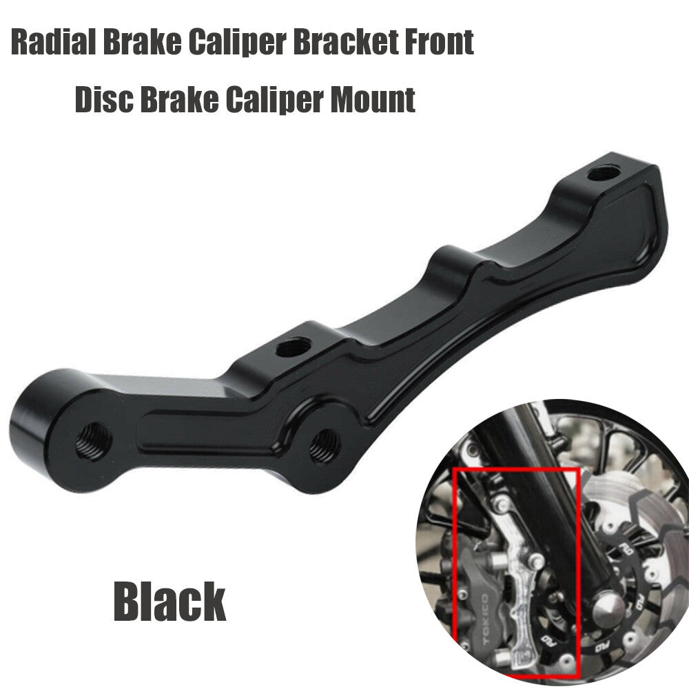 Radial brake caliper bracket front disc brake caliper mounting for Harley Black - n