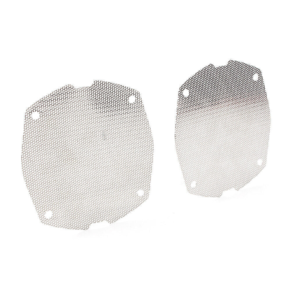 2X Chrome Front Mesh Speaker Grilles Fit for Harley Dresser FLH/T Electra Glide