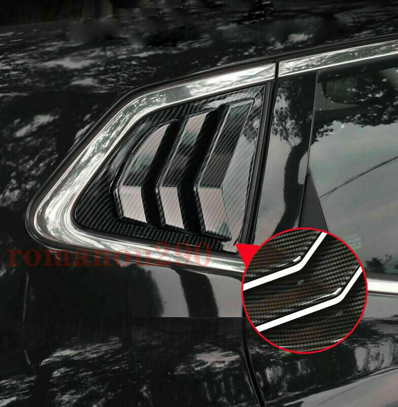 for Nissan Rogue Sport 2017-2021 Carbon Fiber Rear Side Window Scoop Louver Trim