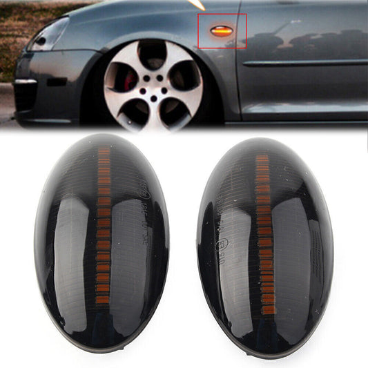 Sequential LED Dynamic Side Marker Turn Signal Blinker Light Black for Suzuki