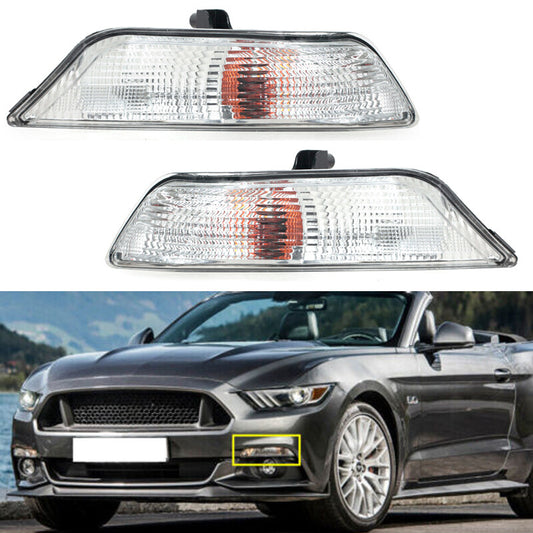 A pair of front fog light turn signals are applicable to the for Ford for Mustang 2.3T/5.0 2015 - 2017.