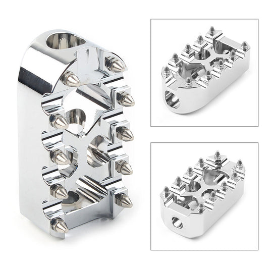 Anti-Skid Gear Brake Shift Peg Pedals MX Style for Harley Universal Chromek