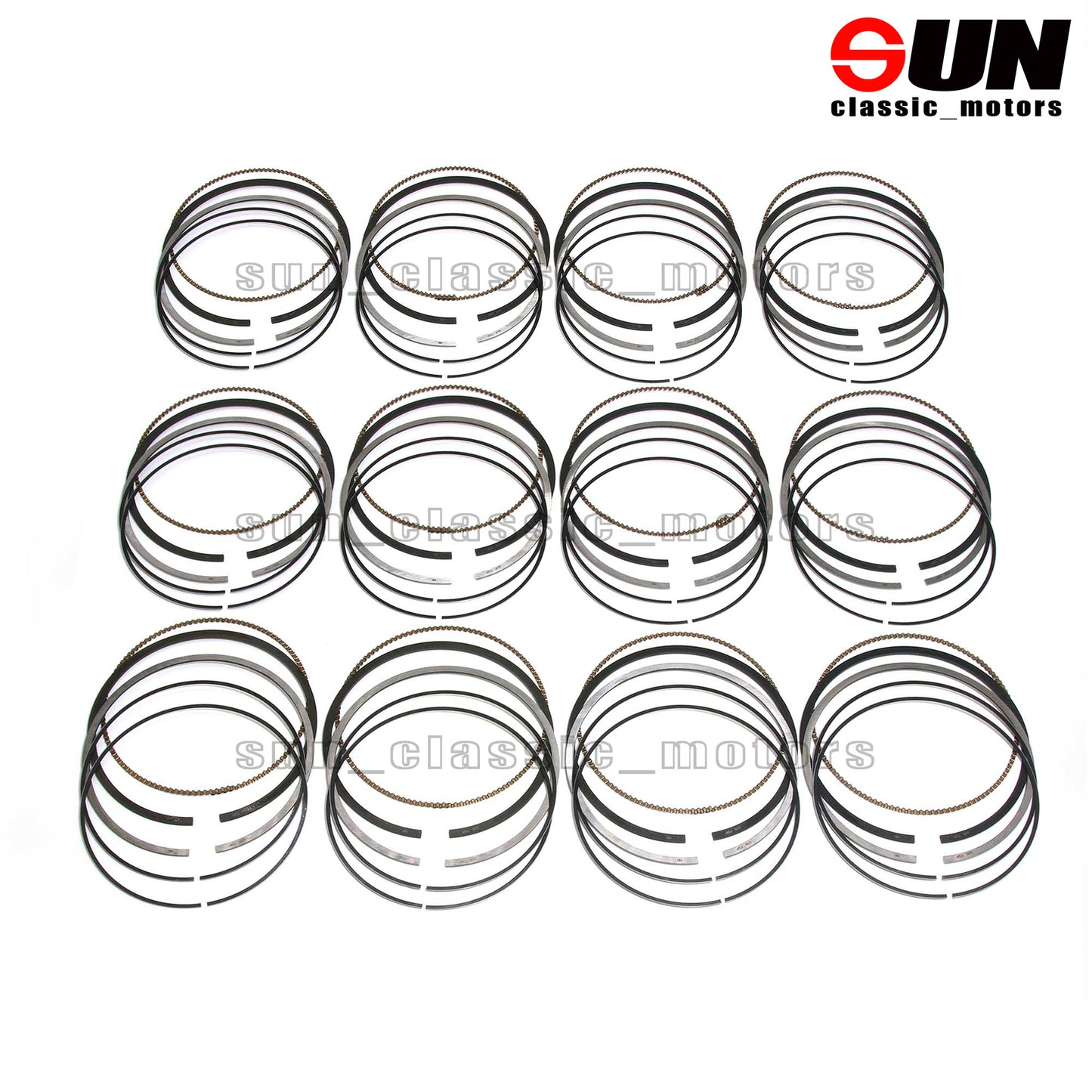 12-Piece Piston Ring Set STD for Bentley Flying Spur GT 6.0T W12 BWR CKH-