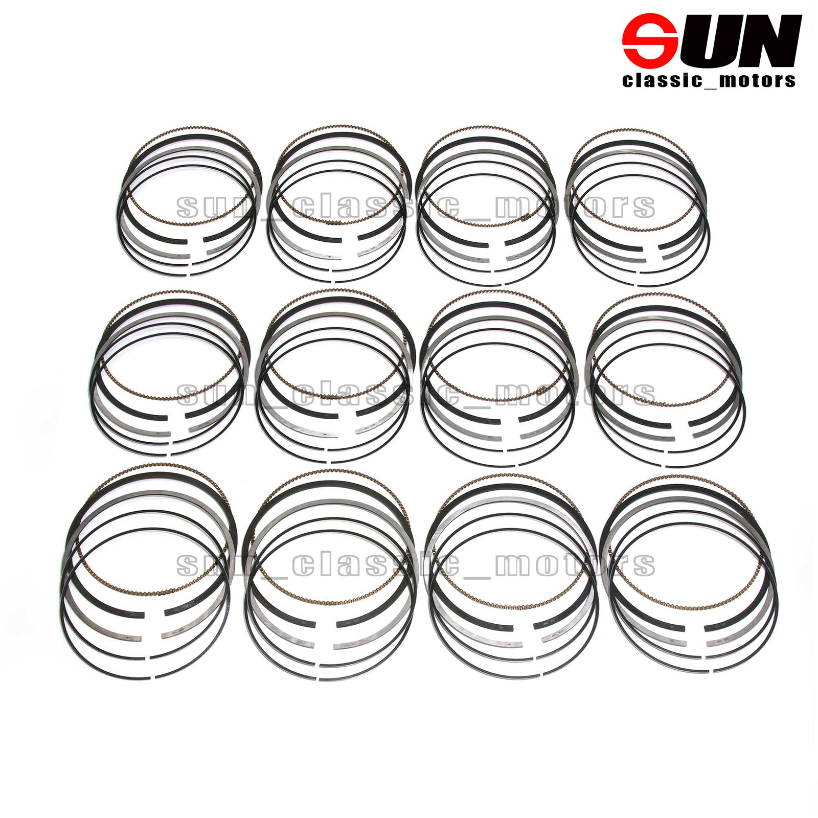 12-Piece Piston Ring Set STD for Bentley Flying Spur GT 6.0T W12 BWR CKH-