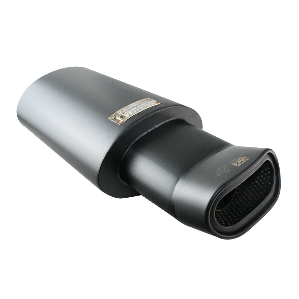 2.5 ID 5.53 OD Sport Sound Muffler Tip Exhaust Tip Resonator Matte Black