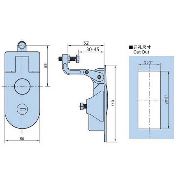 2¡Á Compression Latch Flush Mount Adjustable Sealed Large Lever w/Key US Stock v