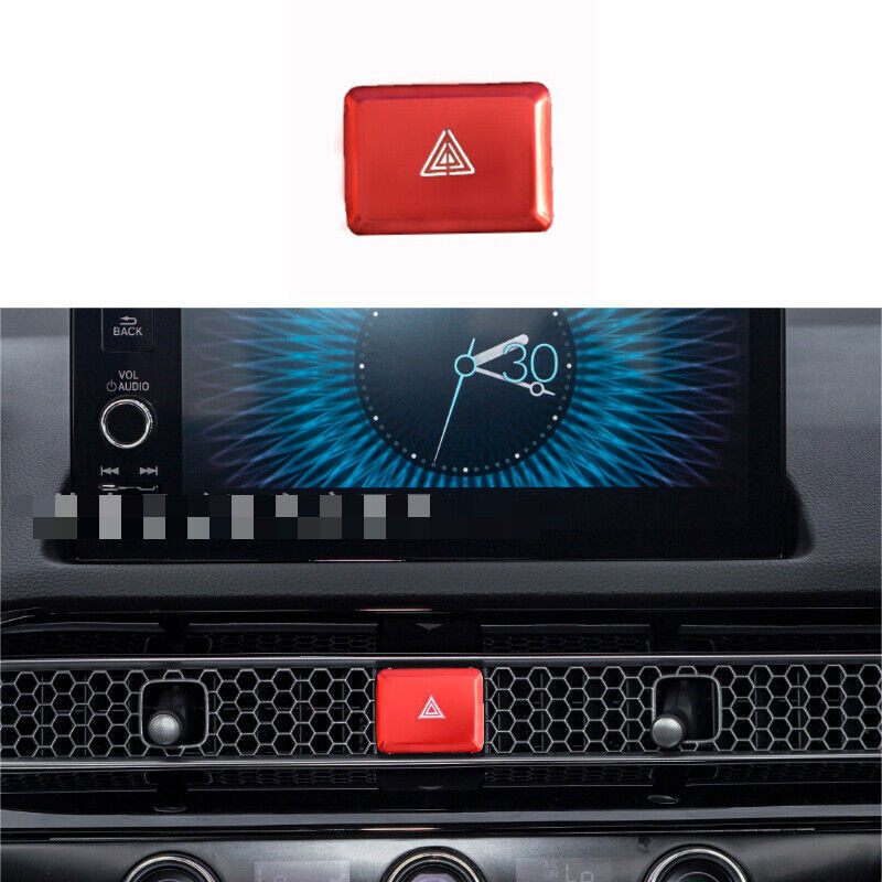 Fit for Honda CR-V CRV 2023-2024 Red Aluminum Emergency Light Switch Button Trim n