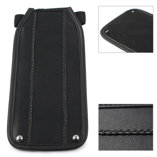 Gas Tank Panel Bib Fit for Harley Electra Glide FLH Softail FXST Black PU Leather