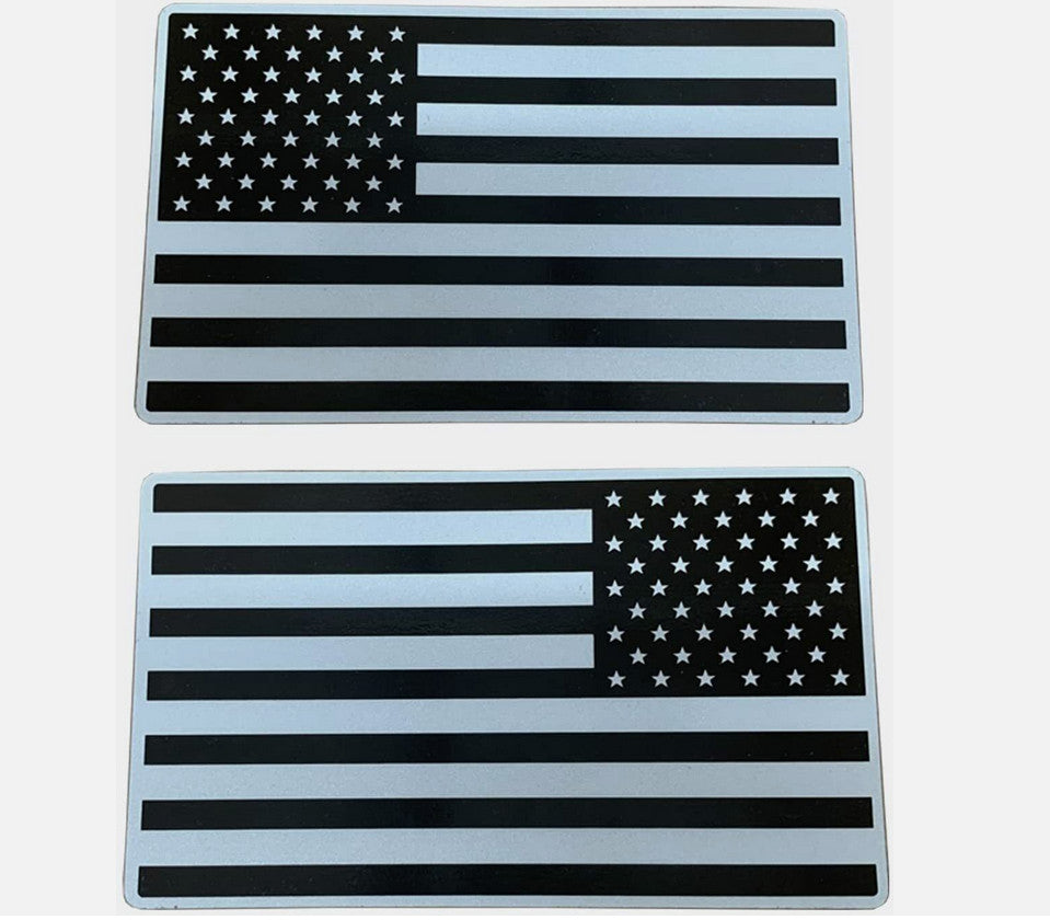 Car Side Fender Rear Boot Emblem Sticker Black Magnet American Flag For - v
