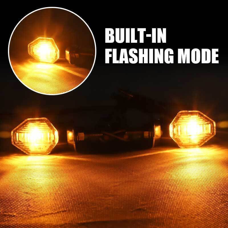 4x Smoke for Mini Motorcycle Turn Signal LED Blinker Indicator Light Lamp for Honda