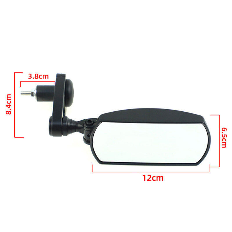 Foldable black aluminum alloy motorcycle and bicycle rearview side mirrors n