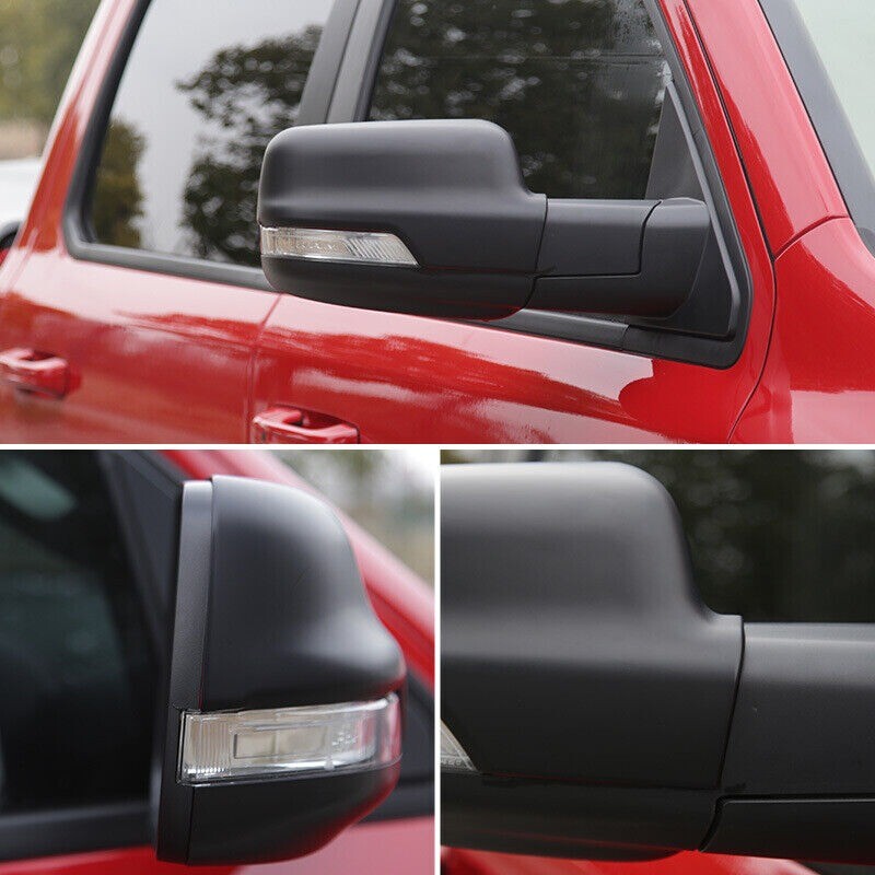 Matte black ABS side mirror caps for Dodge for Ram 1500 (2018-22)