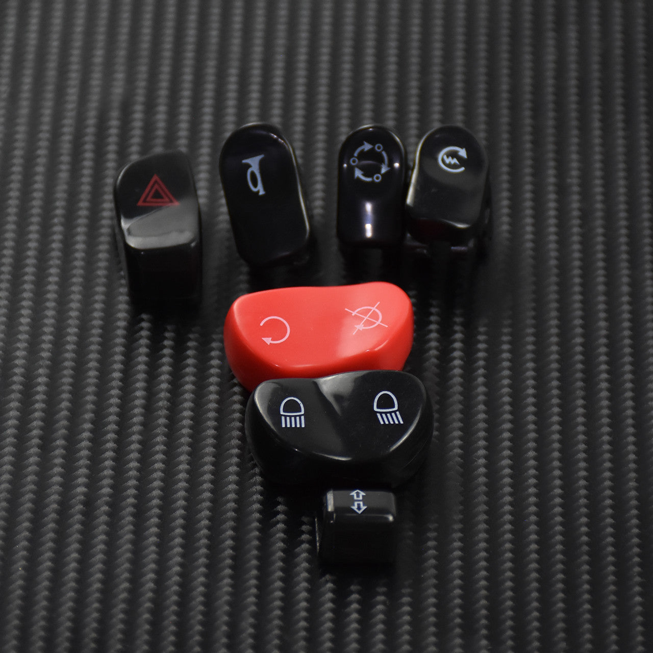 7Pcs Hand Controls Housing Replacement Switch Cover Button Cap Fit For Victory Q