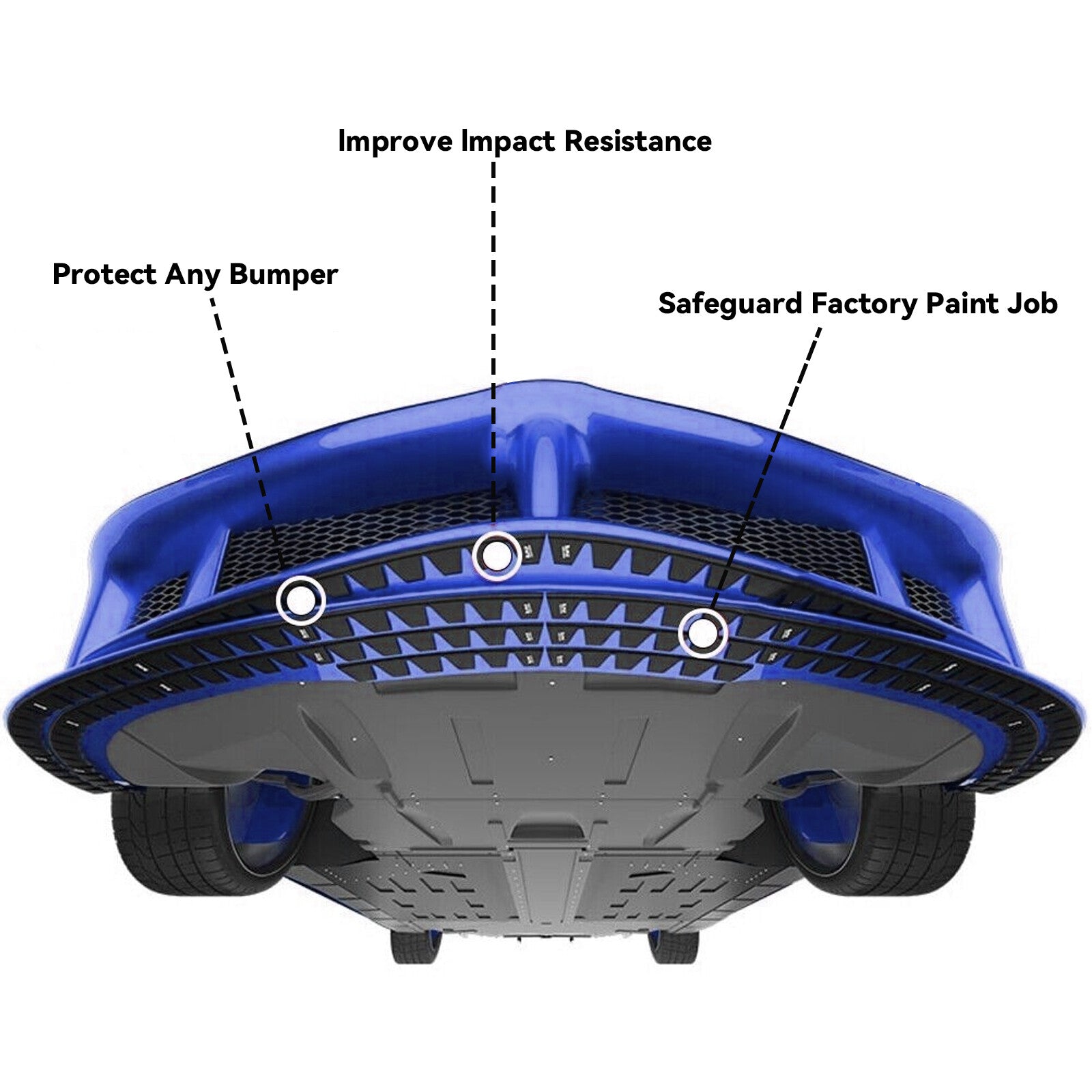 Front Bumper Guard Chassis Scrape Protector Anti-Skid Universal Kit Pre-Attach