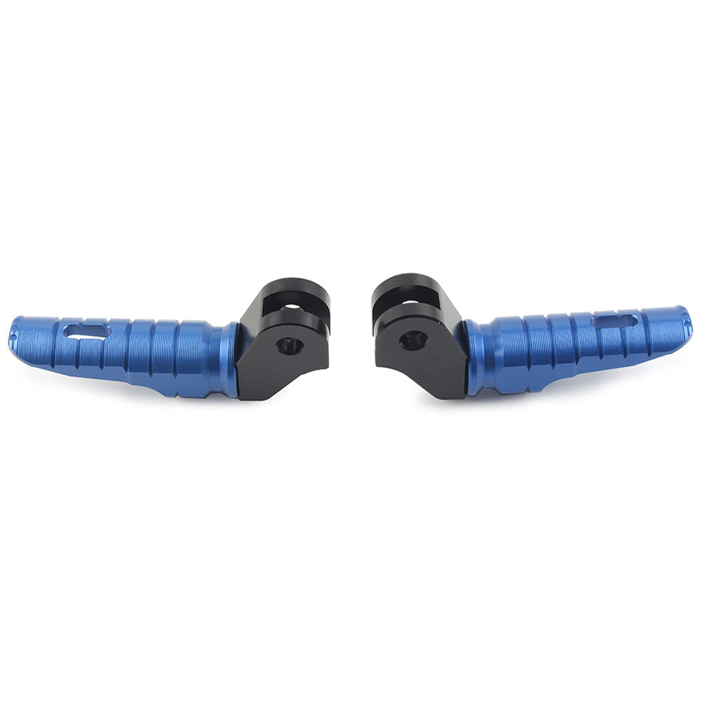 2x CNC Front Foot Pegs Footpegs Pedal Aluminum For T100 T120 2016-2022 Blue Bike