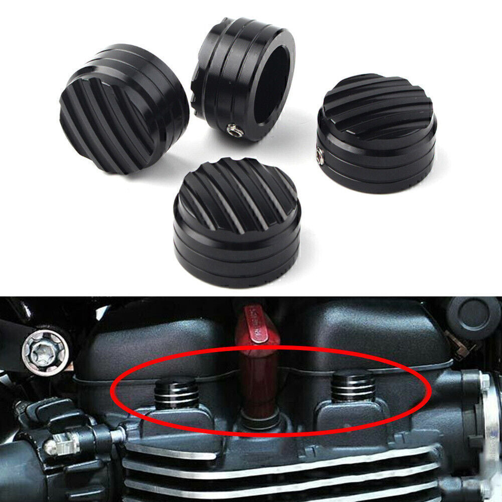 For Thruxton 1200 2016-19 2018 17 4pcs Black Billet Machined Head Bolt Cover Cap Q