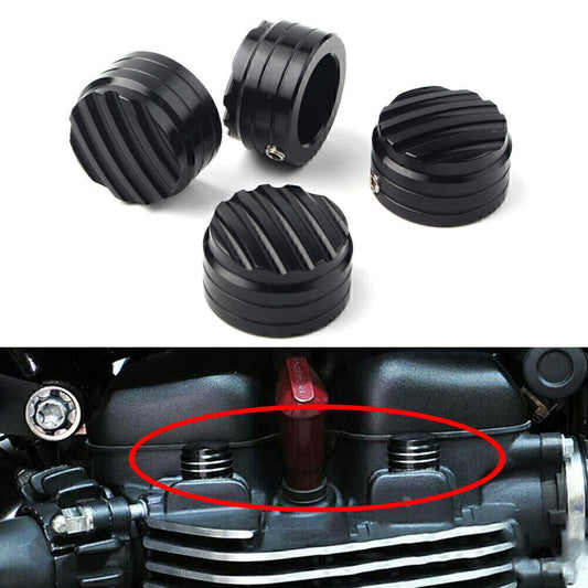 For Thruxton 1200 2016-19 2018 17 4pcs Black Billet Machined Head Bolt Cover Cap Q