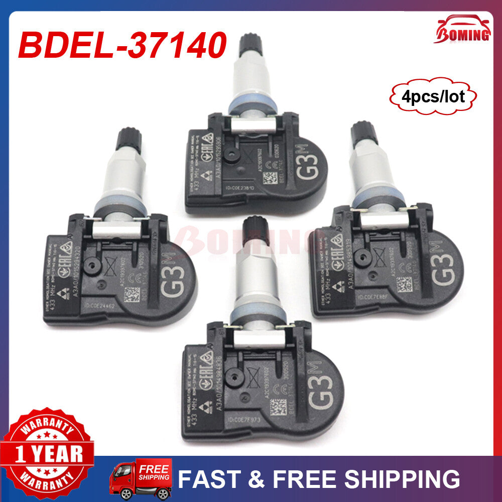 SET OF 4 Tire Pressure Sensor for Mazda CX-30 2019 BDEL37140 433MHz BDEL-37140