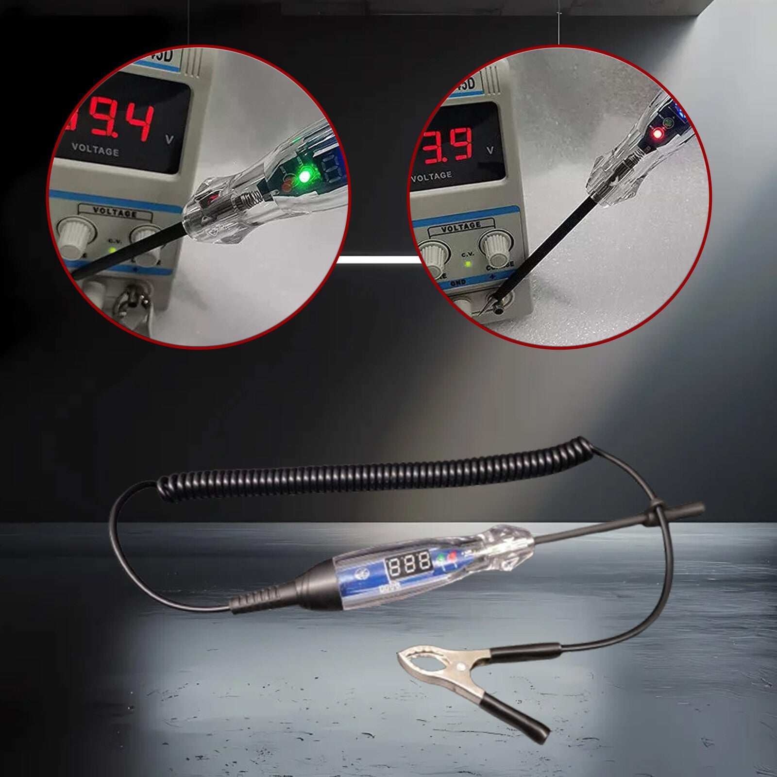 6-24V Digital Electric Voltage Circuit Tester Automotive Test Light Car Truc