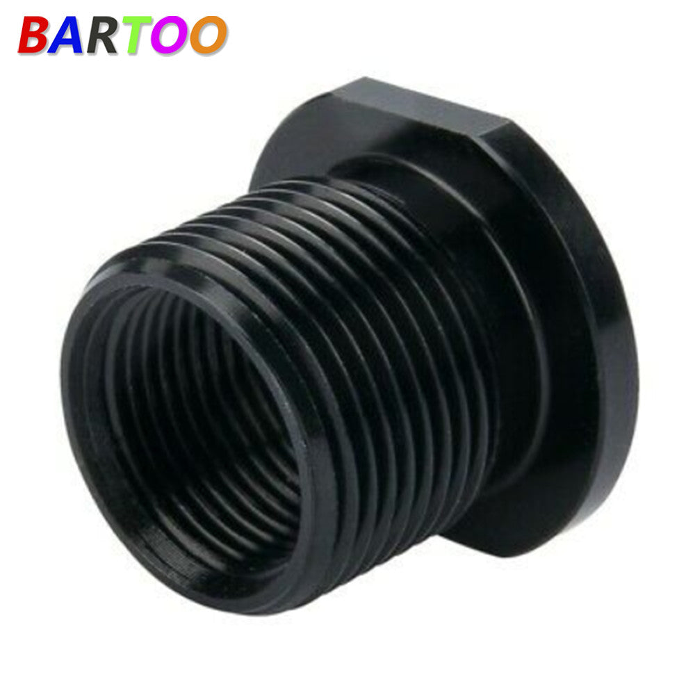 Thread Adapter Convert 1/2x28 TPI to 5/8x24 TPI Black Aluminum Q