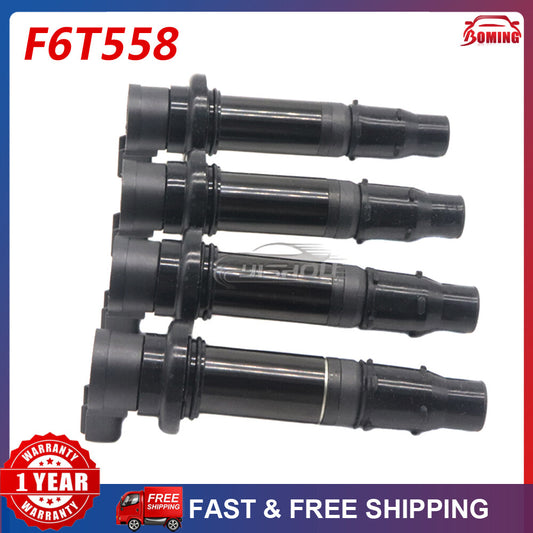 4PCS Ignition Coil for Yamaha 2002-2006 YZF-R1 YZF-R6 Vmax 1700 FZ1 FZS1 F6T558 Q