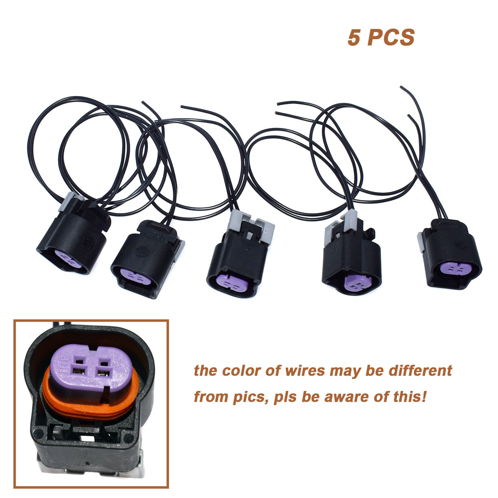 5-Piece Knock Sensor Connector Tail Harness for LS2, LS3, LS7 Camaro for Corvette (New) n