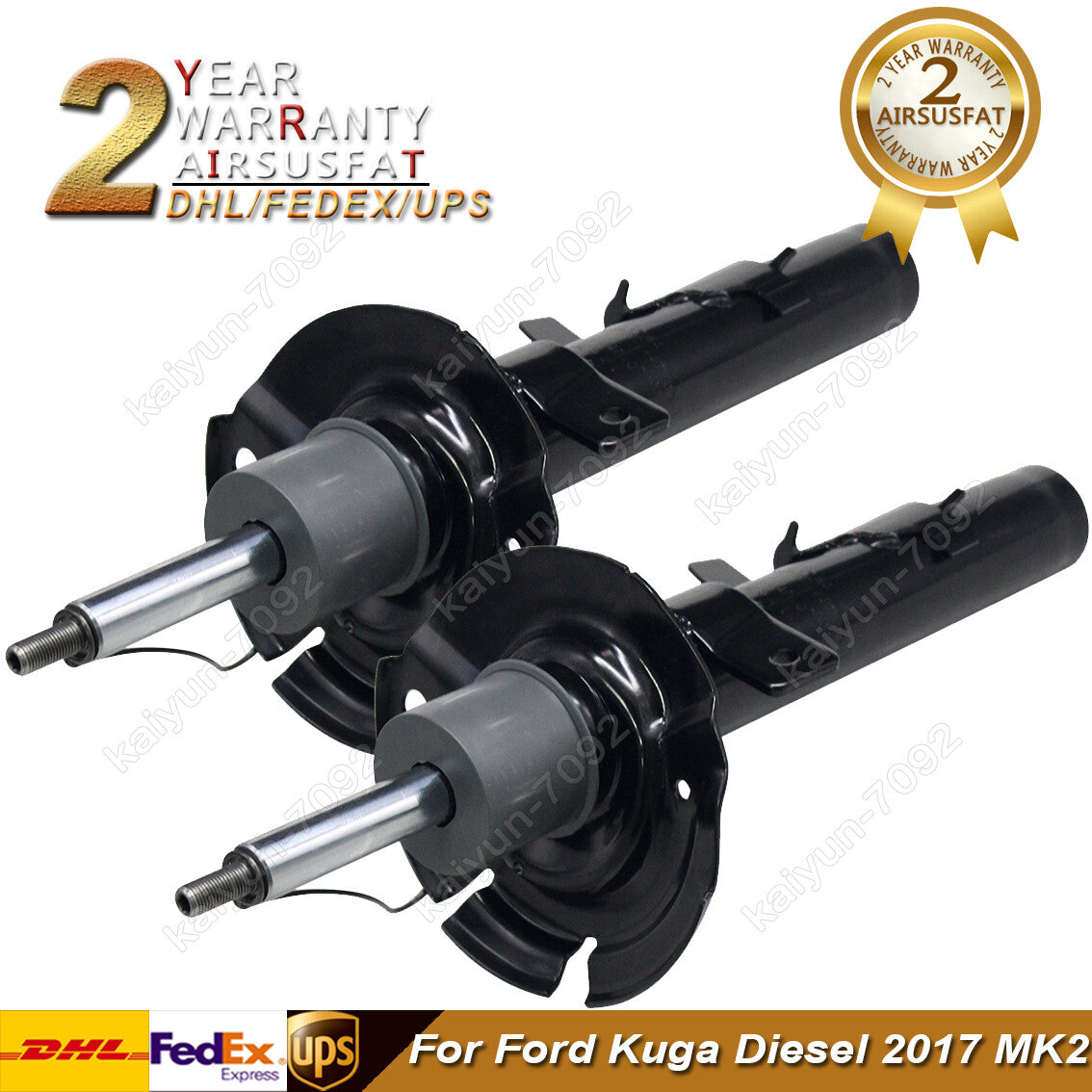 2x Front Left Right Shock Absorber Strut Assemblys for Ford Kuga Diesel 2017 MK2