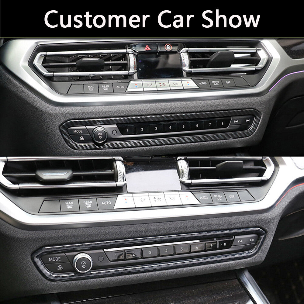Panel Center Control Volume Button Frame Cover Trim Carbon LHD for BMW G20 G28