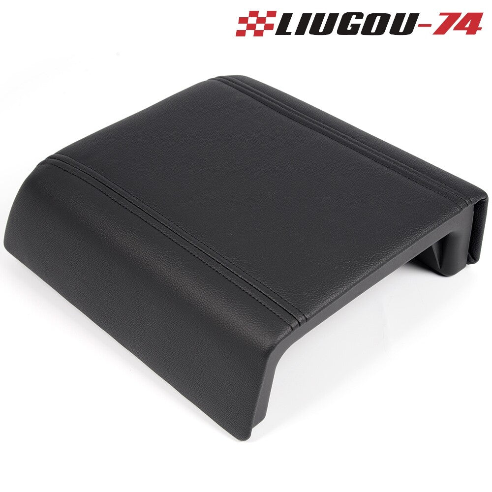 Fits 2004 - 2008 for F150 Center Console Armrest Cover Black Leather - v