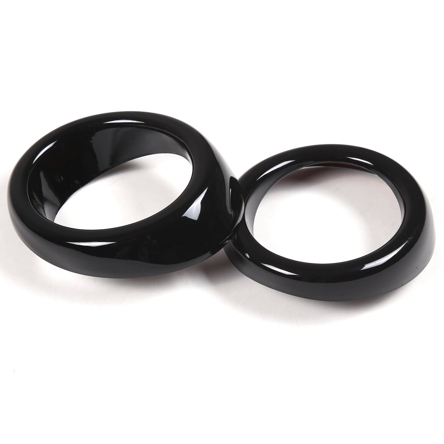 Gloss black front bumper side fog light bezel trim for Infiniti G25 G37 2010-13- n