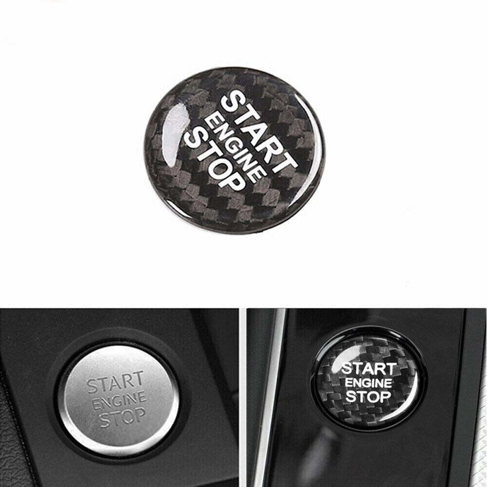 Carbon Fiber Black Engine Start Stop Button Cover Trim for Audi for A4 for A5 for A6 A7 for A8