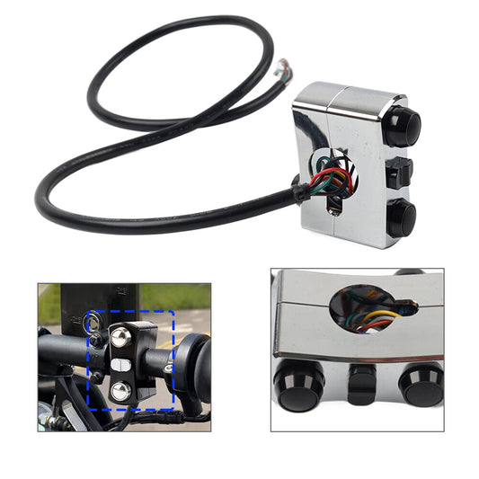 Motorcycle 1 Handlebar Control Switch Horn Turn Signal Light Fit for Harley Bobber