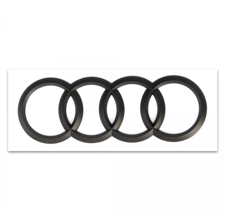 for Audi Q7 Badge Ring Logo Sticker Rear Boot Trunk Badge Matte Black 2010 - 2015