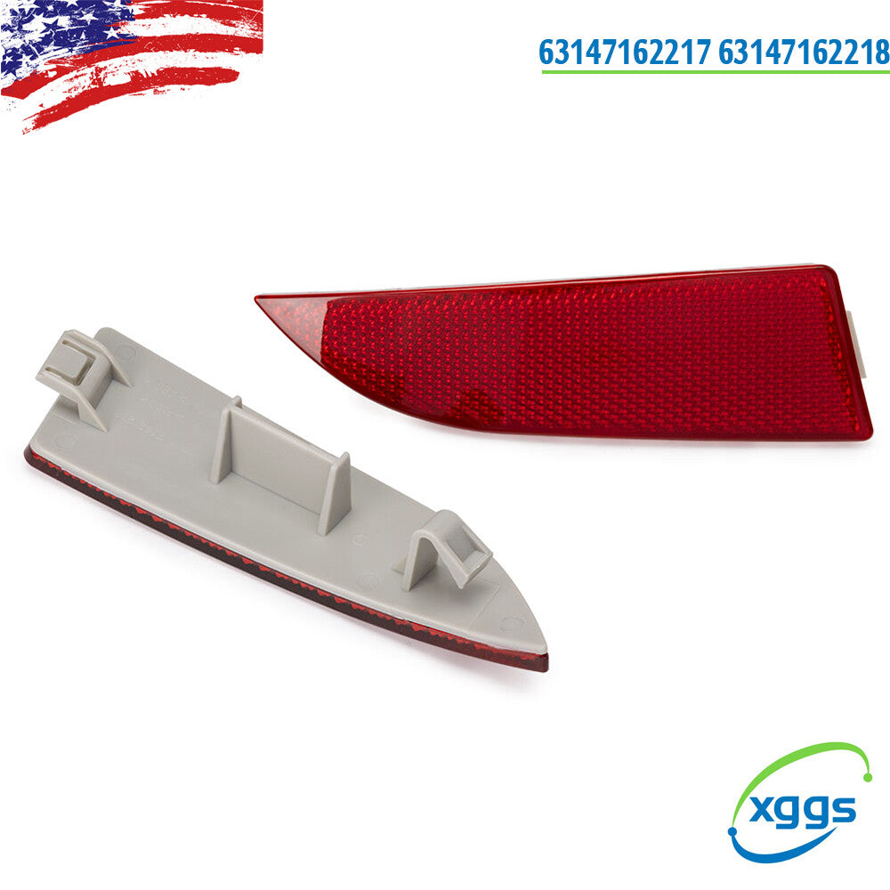 2x for BMW E83 X3 07-10 Red Rear Bumper Reflector Cover 63147162217+63147162218 Q