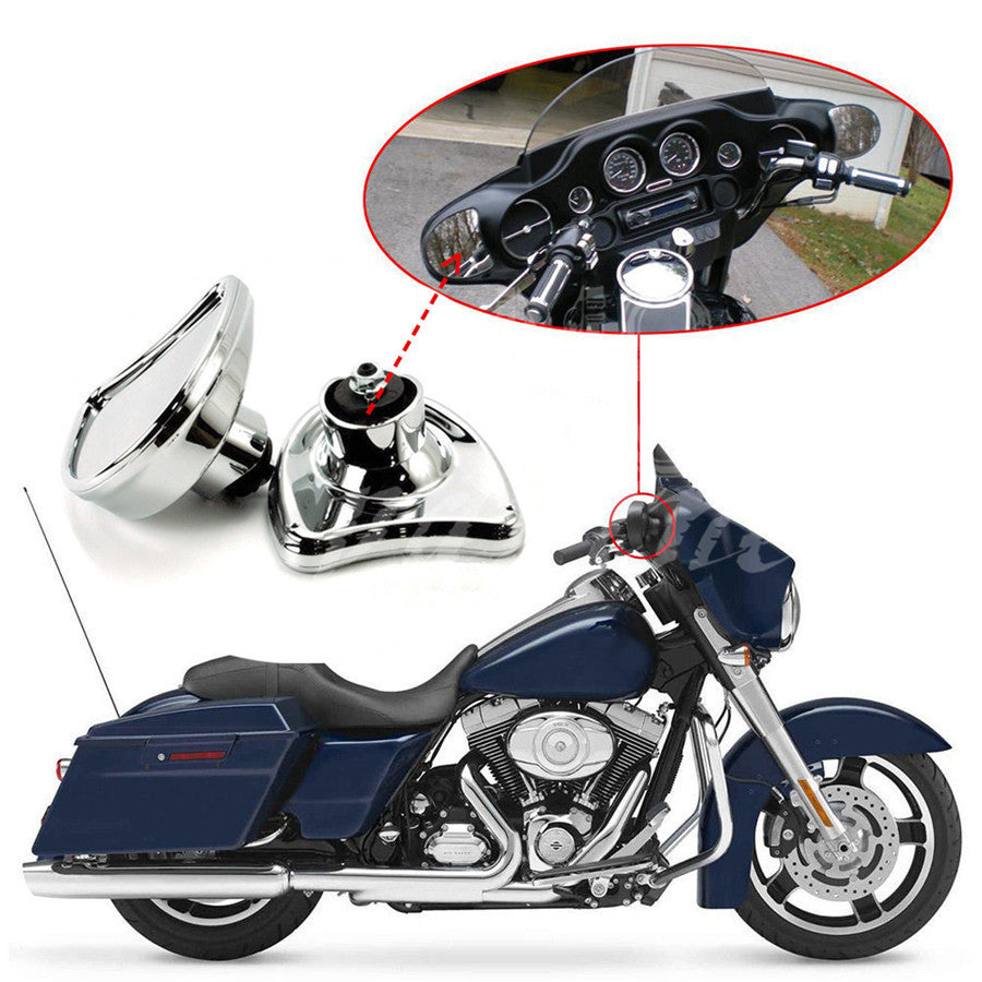 Chrome Fairing Mount Mirror for Harley FLHT Electra Street Glide Ultra 96-13
