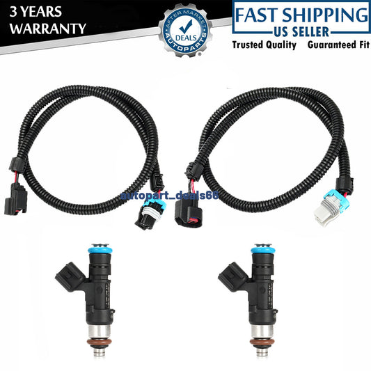 2X Fuel Injectors w/ Harness Fits for Polaris Ranger XP 800 Ranger 800 2011-2014 Q