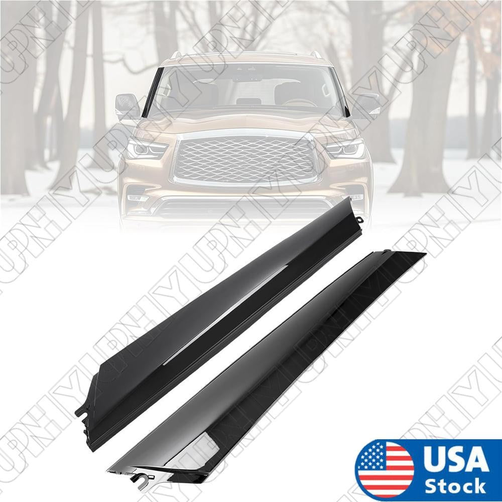2PCS Windshield Trim Pillar Molding for Infiniti QX56 QX80 for Nissan Armada 2011-22