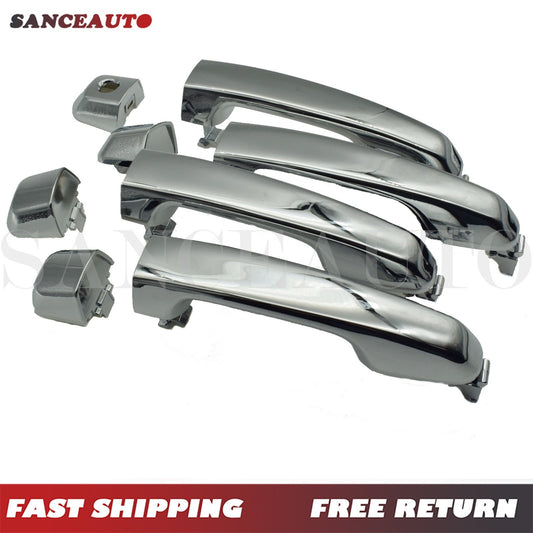 Chrome front and rear left exterior door handles for 4Runner 2010-18 69211-60090- n