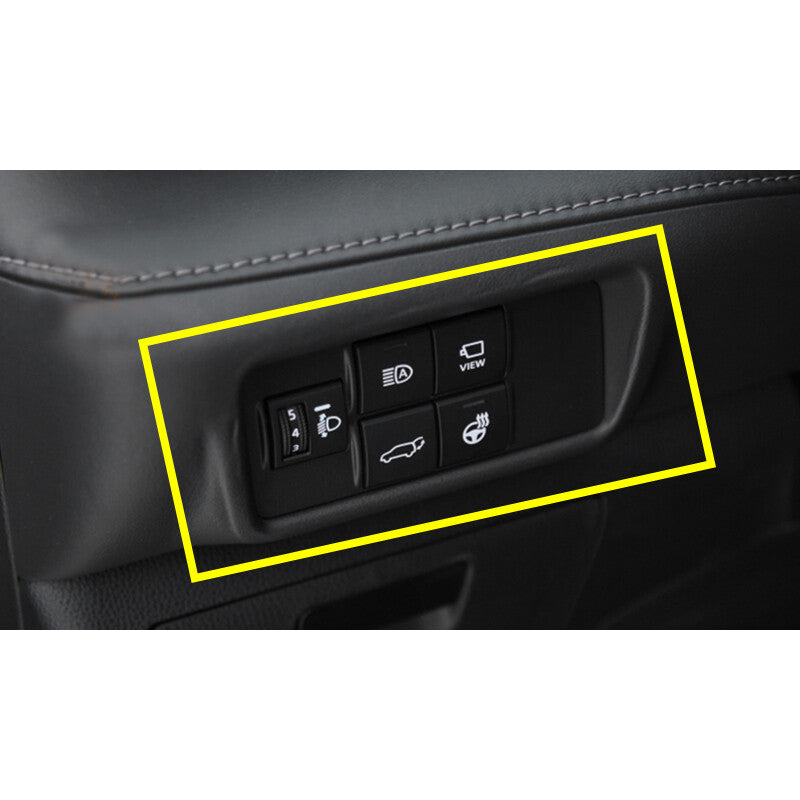 Carbon Fiber Headlight Adjustment Switch Cover Fit for Toyota Highlander 2020+