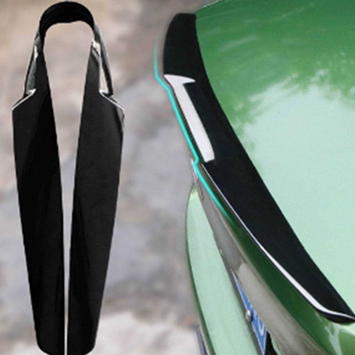 47in Accessory Car Rear Tail Trunk Spoiler Lip Top Roof Wing Trim Gloss Black