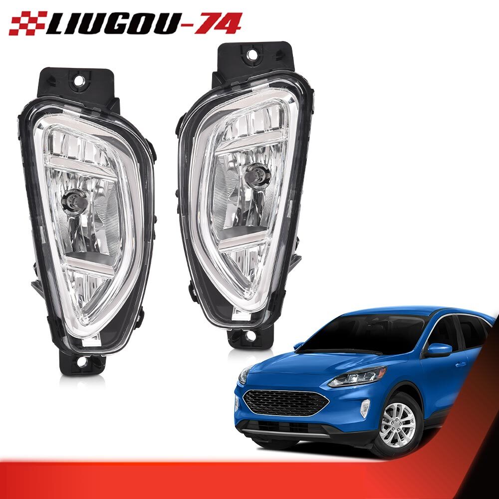 Front bumper halogen fog lights fog lights one pair fits 2020 2021 2022 for Escape- v