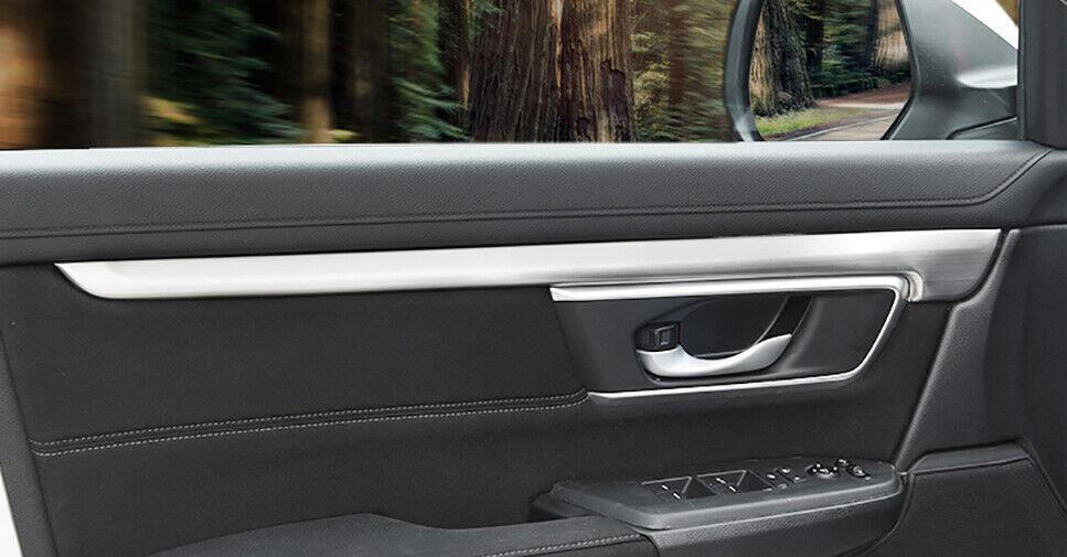 for Honda CRV CR-V 2017-2022 Silver Aluminum Inner Door Panel Cover Trim 4Pcs