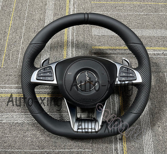 Full leather Steering Wheel for Mercedes-Benz AMG W204 W205 C300 G63 Old to New