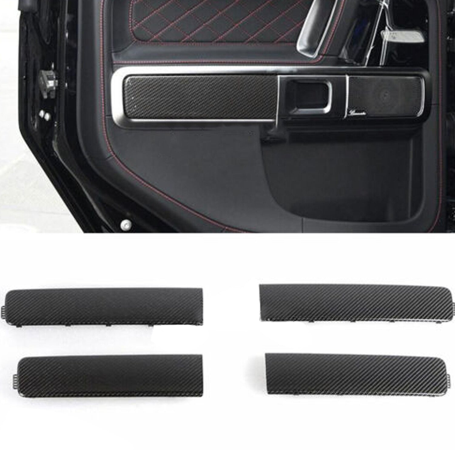 8X Replace Real Carbon Fiber Interior Console Trim Cover For 4.0L for Benz W464 New